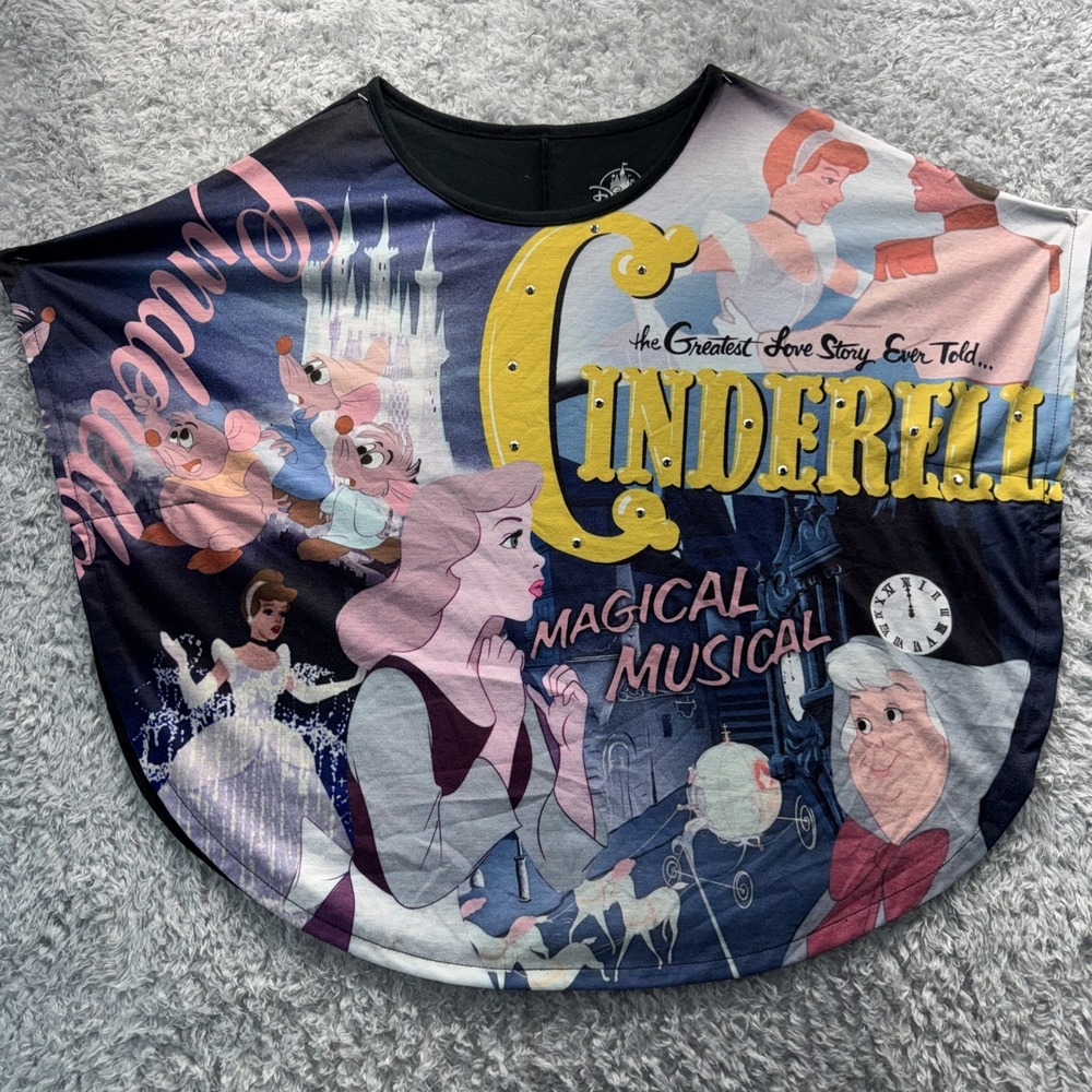 DISNEY PARKS CINDERELLA DOLMAN SHIRT XS THE GREATEST LOVE STORY EVER TOLD